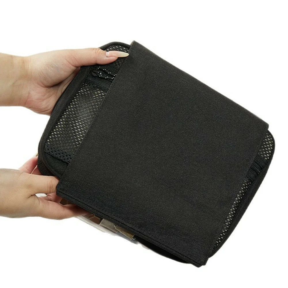 Large Capacity Foldable Toiletry Bag Waterproof Hanging Travel Cosmetic Organizer with Mirror - 7