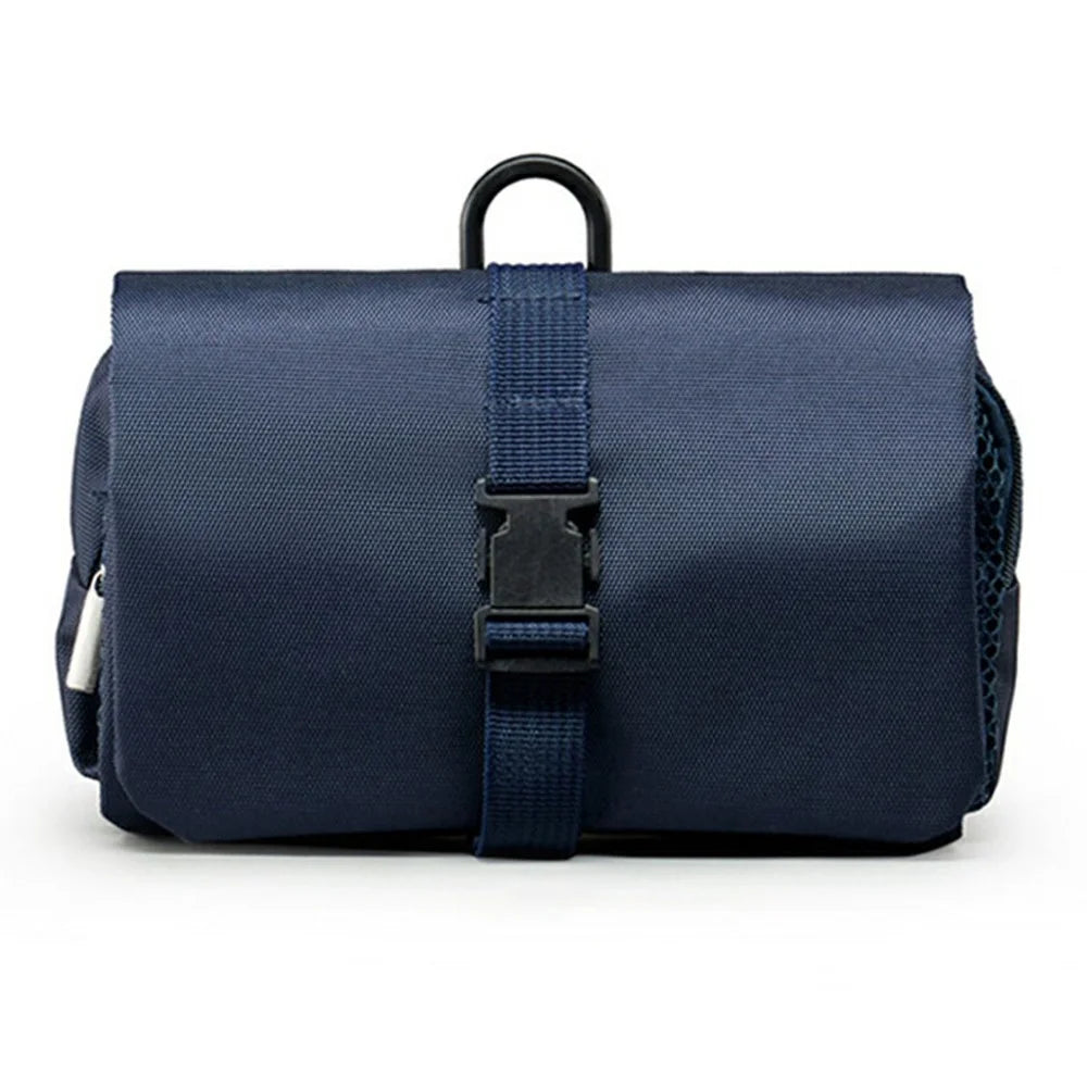 Extra Large Travel Toiletry Bag with Detachable Inner Pouch Adjustable Buckle Waterproof Hanging Cosmetic Organizer - Navy Blue - 1