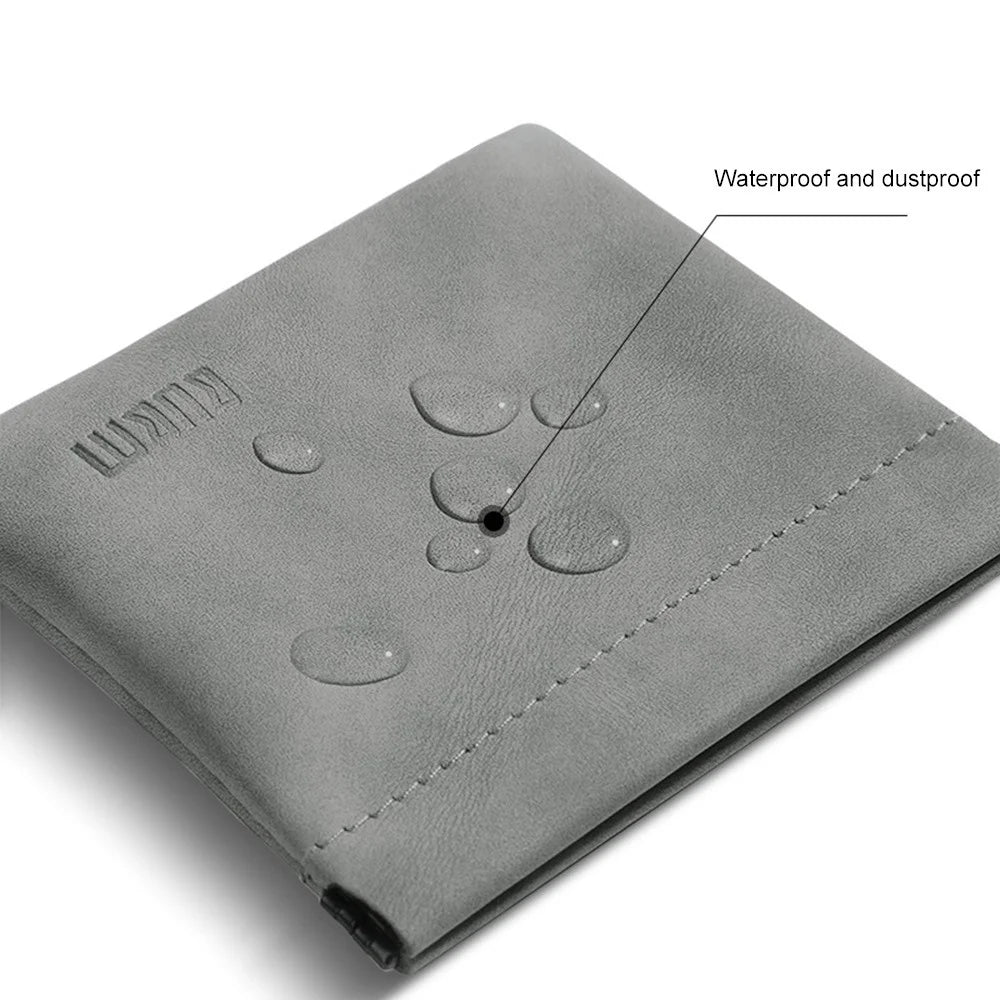 BUBM TKB Waterproof PU Leather Pouch U Disk Data Cable Earphones Storage Bag, Size S - Dark Grey - 3