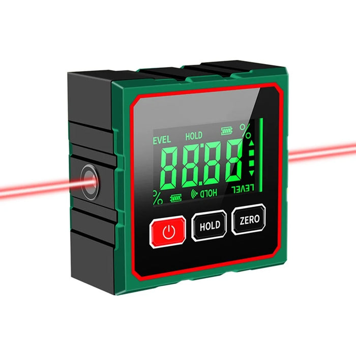 Dual Laser Digital Inclinometer Electronic Angle Finder with 4-Sided Magnetic Base, High-Precision Digital Level - 1