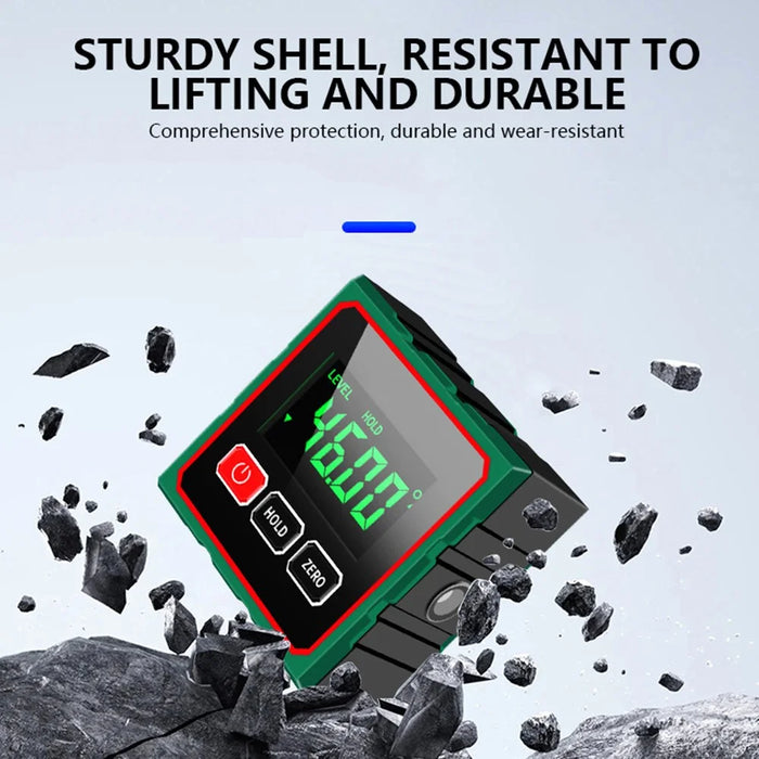 Dual Laser Digital Inclinometer Electronic Angle Finder with 4-Sided Magnetic Base, High-Precision Digital Level - 4