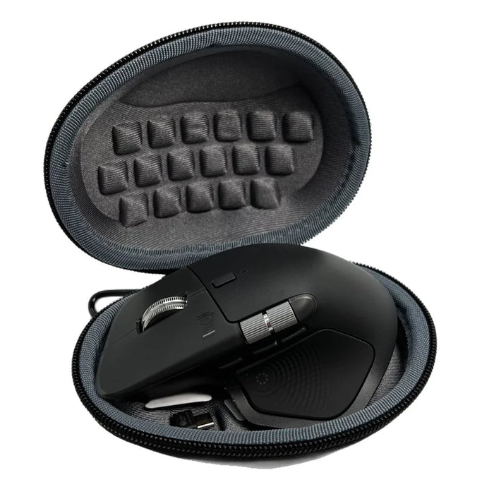 For Logitech MX Master 4  /  Master 3S  /  Master 3 Wireless Mouse Travel Case Shockproof Mouse Storage Bag - Black-Grey - 2