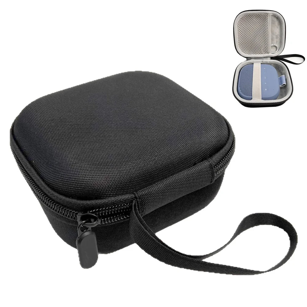 For Bose SoundLink Micro 2nd Gen Portable Bluetooth-Compatible Speaker Hard Protective Case Shockproof Storage Bag - Black + Grey - 1