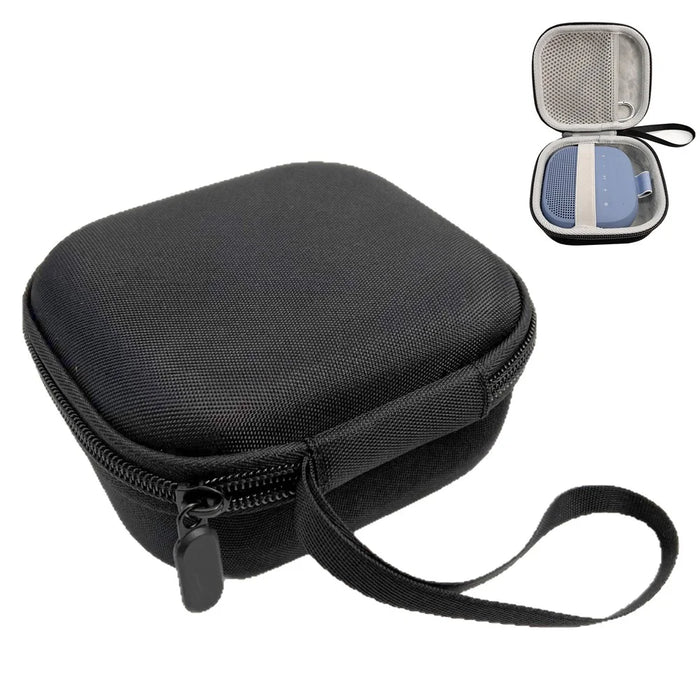 For Bose SoundLink Micro 2nd Gen Portable Bluetooth-Compatible Speaker Hard Protective Case Shockproof Storage Bag - Black + Grey - 1