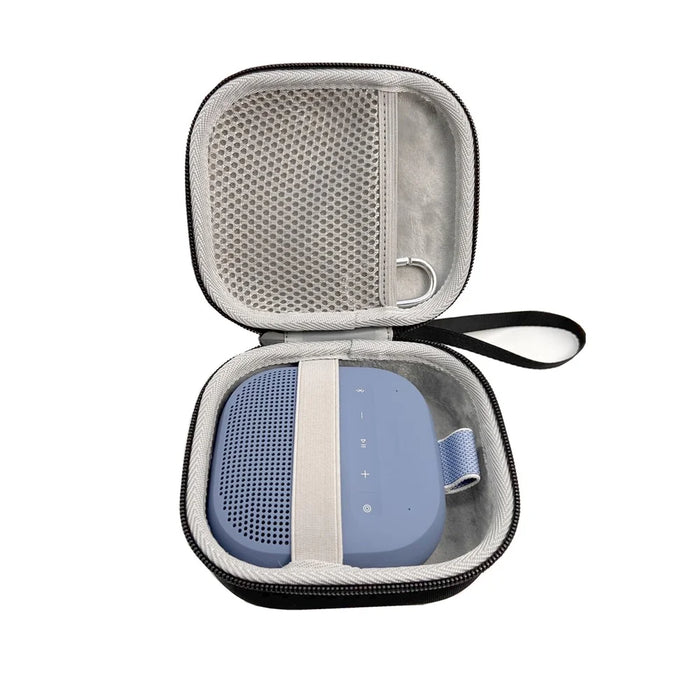 For Bose SoundLink Micro 2nd Gen Portable Bluetooth-Compatible Speaker Hard Protective Case Shockproof Storage Bag - Black + Grey - 2