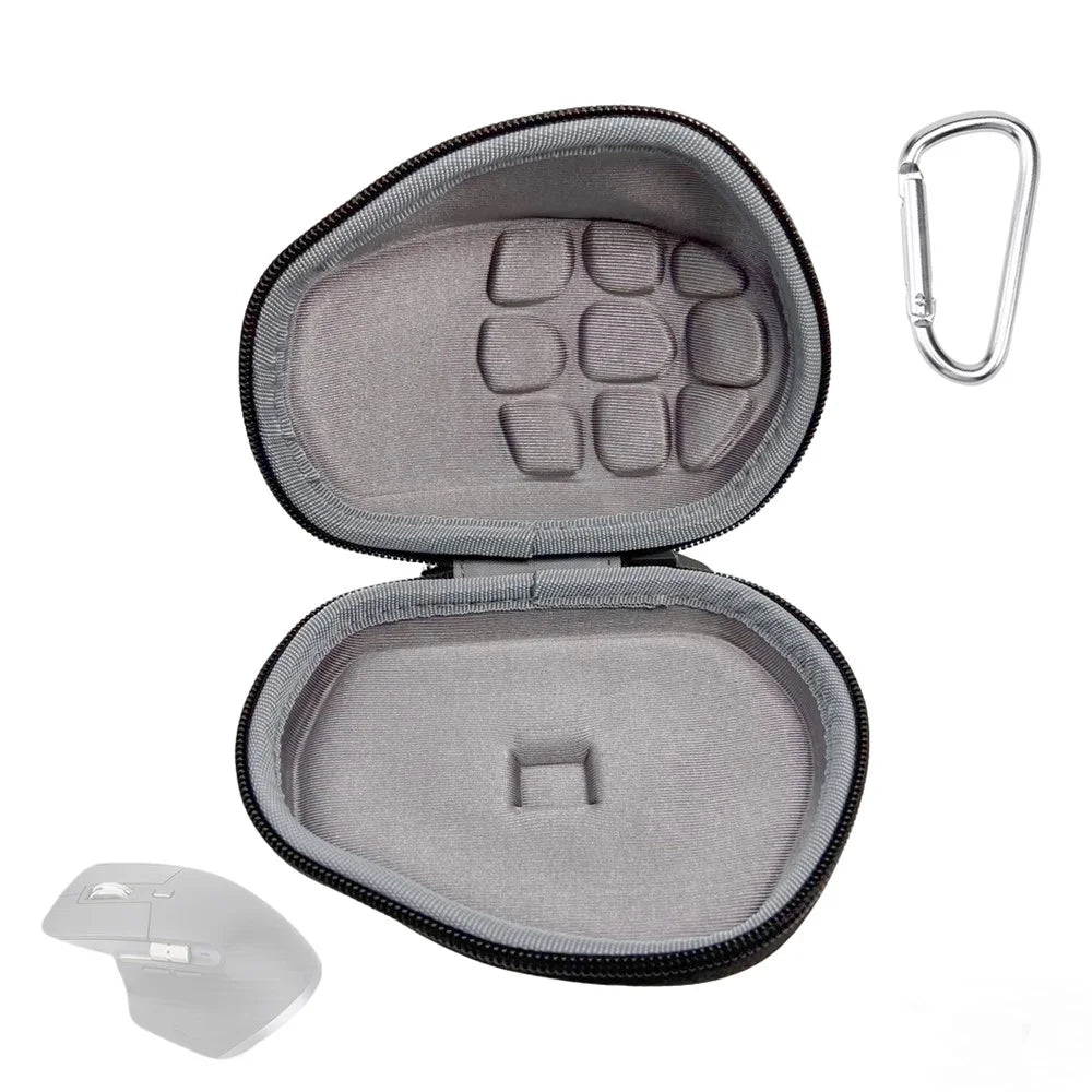 For Logitech MX Master 4  /  3S Portable Mouse Storage Case Hard Shell Protective Storage Organizer - Black Grey - 1