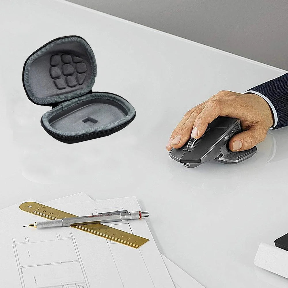 For Logitech MX Master 4  /  3S Portable Mouse Storage Case Hard Shell Protective Storage Organizer - Black Grey - 2