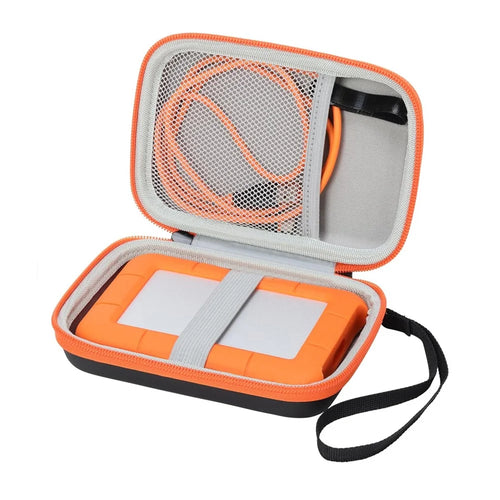 For LaCie Rugged Mini 1TB  /  2TB  /  4TB  /  5TB Portable Hard Drive Case Protective Cover Compatible with Mac PC USB 3.0 2.0 Cable SD Card - 1