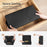 Large 40×30×60cm Large Capacity Foldable Laundry Basket Fabric Storage Hamper with Wooden Handle - Black - 4
