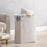 30×30×40cm Foldable Wooden Handle Laundry Hamper Large Capacity Fabric Storage Basket - Vertical Stripes - 5