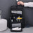 4043 4-Compartment Cosmetic Bag Waterproof Travel Toiletry Bag Large Capacity Makeup Organizer with Hook - Black - 4