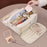 8099 Large Capacity Cosmetic Bag Portable Travel Makeup Organizer with Mesh Pockets Water-Resistant - Beige - 6