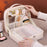 8098 Large Capacity Portable Makeup Bag For Travel Luxury Toiletry Organizer Double Layer Waterproof Cosmetic Case - Beige - 5