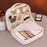 8098 Large Capacity Portable Makeup Bag For Travel Luxury Toiletry Organizer Double Layer Waterproof Cosmetic Case - Beige - 7