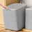 110L Non-Woven Storage Bag Large Capacity Clothes Quilt Organizer Foldable Moving Bag with Double Handles (48×44×48cm) - Grey - 2