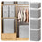 110L Non-Woven Storage Bag Large Capacity Clothes Quilt Organizer Foldable Moving Bag with Double Handles (48×44×48cm) - Grey - 5