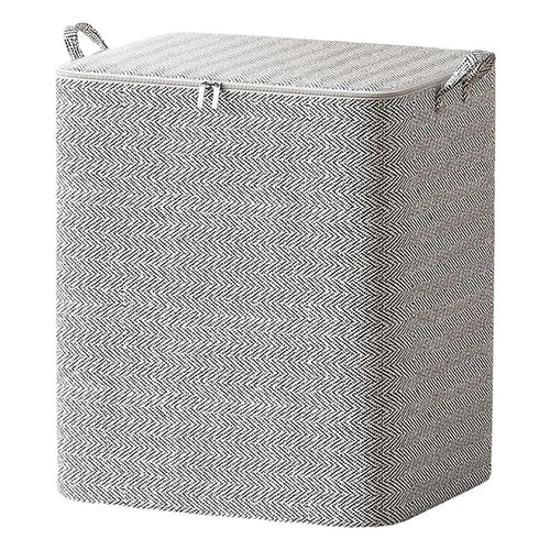 220L Large Capacity Clothes Storage Bag Non-Woven Fabric Quilt Organizer Foldable Moving Bag with Reinforced Handles and Dual Zippers (50×61×71cm) - 1