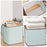 140L Large Capacity Stripe Storage Bag Foldable Luggage Bag Moisture-Proof Clothes Organizer with Double Zipper and Handles - Green Stripe - 7