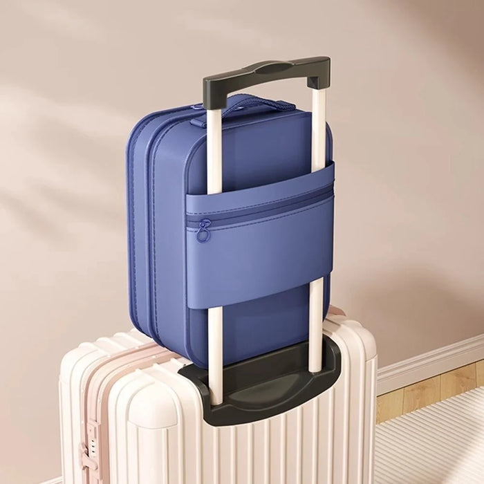Extra Large Polyester Double Layer Shoe Storage Bag Stackable Shoe Organizer Breathable Shoe Cover Box for Home - Navy Blue - 4