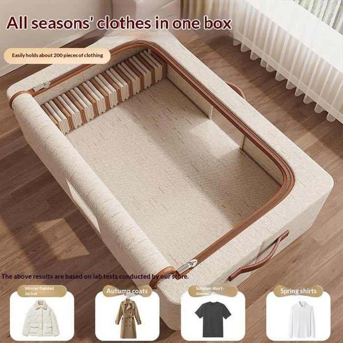 Large Under-Bed Storage Box with Wheels Large Capacity Visible Clothes Organizer Dust-Proof Storage Bin for Home - 3