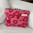 Size L Heart Pattern Soft Plush Makeup Bag Portable Cosmetic Organizer Toiletry Storage Pouch - Rose - 4