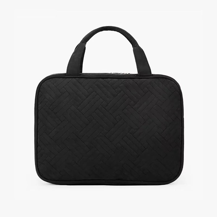 Hanging Toiletry Bag Large Capacity Oxford Cloth Travel Makeup Organizer Waterproof Cosmetic Storage Pouch - Black - 3