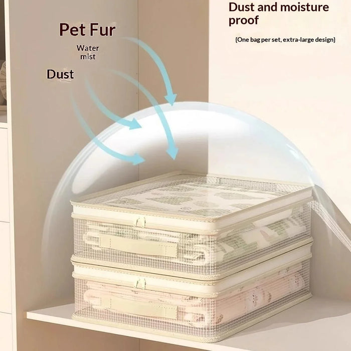 PVC Net Storage Bag Large Capacity Mesh Quilt Organizer Dustproof Household Bag - 2