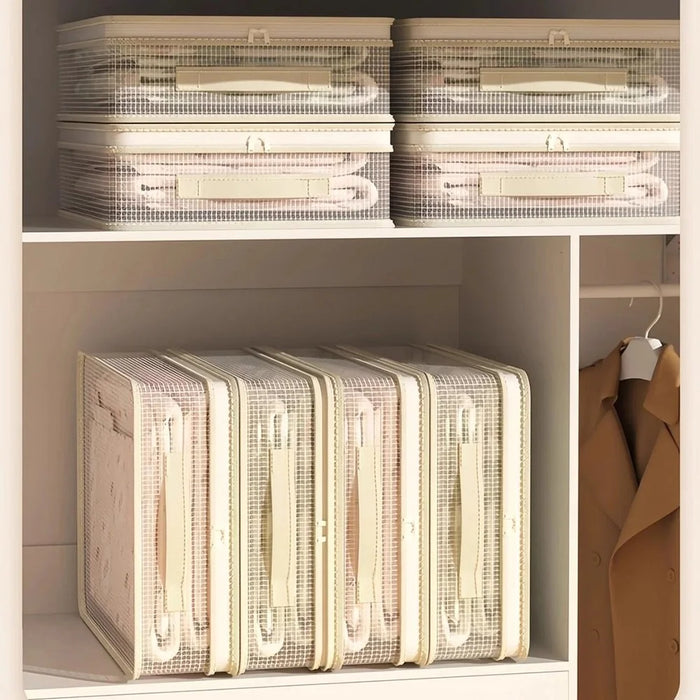 PVC Net Storage Bag Large Capacity Mesh Quilt Organizer Dustproof Household Bag - 3