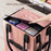 Grocery Bag on Wheels Long Handle Foldable Rolling Shopping Bag for Travel Outdoor Business Trip - Rose Gold - 4