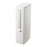 Japanese Style Push-Type Trash Can Bathroom Square Waste Bin with Integrated Toilet Brush - Ivory White - 1