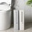 Japanese Style Push-Type Trash Can Bathroom Square Waste Bin with Integrated Toilet Brush - Ivory White - 4
