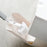 Japanese Style Push-Type Trash Can Bathroom Square Waste Bin with Integrated Toilet Brush - Ivory White - 7