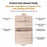 6 in 1 Compression Packing Cubes Travel Organizer Foldable Hanging Clothes Storage Bag for Suitcase - Beige - 3