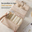 6 in 1 Compression Packing Cubes Travel Organizer Foldable Hanging Clothes Storage Bag for Suitcase - Beige - 4