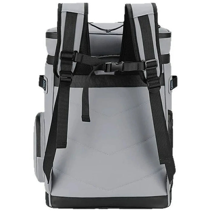 Insulated Backpack Cooler Lunch Bag Portable Food Preservation Pack for Outdoor Camping Picnic - Grey - 2