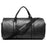 Convertible Travel Garment Bag for Men Leather Travel Bag with Shoe Compartment Waterproof Luggage - Black - 1