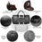 Convertible Travel Garment Bag for Men Leather Travel Bag with Shoe Compartment Waterproof Luggage - Black - 2