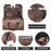 Convertible Travel Garment Bag for Men Leather Travel Bag with Shoe Compartment Waterproof Luggage - Black - 4