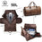 Convertible Travel Garment Bag for Men Leather Travel Bag with Shoe Compartment Waterproof Luggage - Black - 6