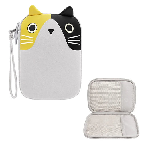 BUBM BM01001005 Single-layer Cartoon Shaped Hard Drive Case Shockproof External Hard Drive Storage Bag Cable Organizer Pouch Travel Accessories - Cat - 1