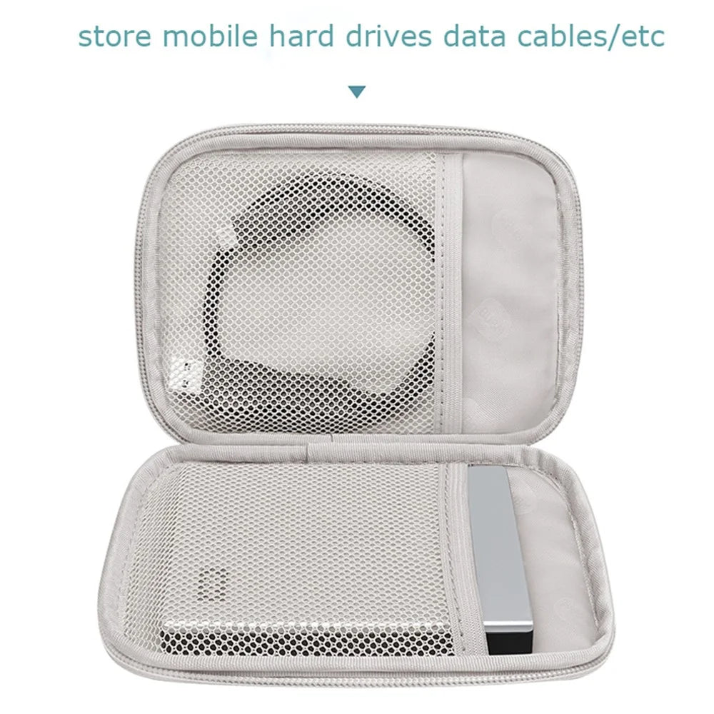 BUBM BM01001005 Single-layer Cartoon Shaped Hard Drive Case Shockproof External Hard Drive Storage Bag Cable Organizer Pouch Travel Accessories - Cat - 2
