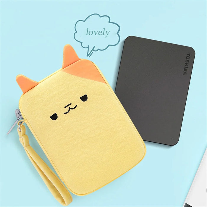 BUBM BM01001005 Single-layer Cartoon Shaped Hard Drive Case Shockproof External Hard Drive Storage Bag Cable Organizer Pouch Travel Accessories - Cat - 4