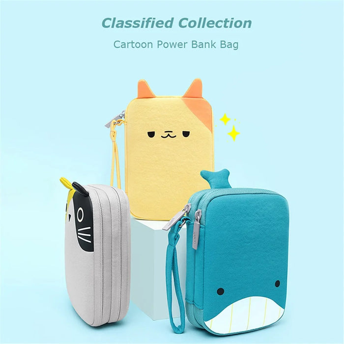 BUBM BM01001005 Single-layer Cartoon Shaped Hard Drive Case Shockproof External Hard Drive Storage Bag Cable Organizer Pouch Travel Accessories - Cat - 7