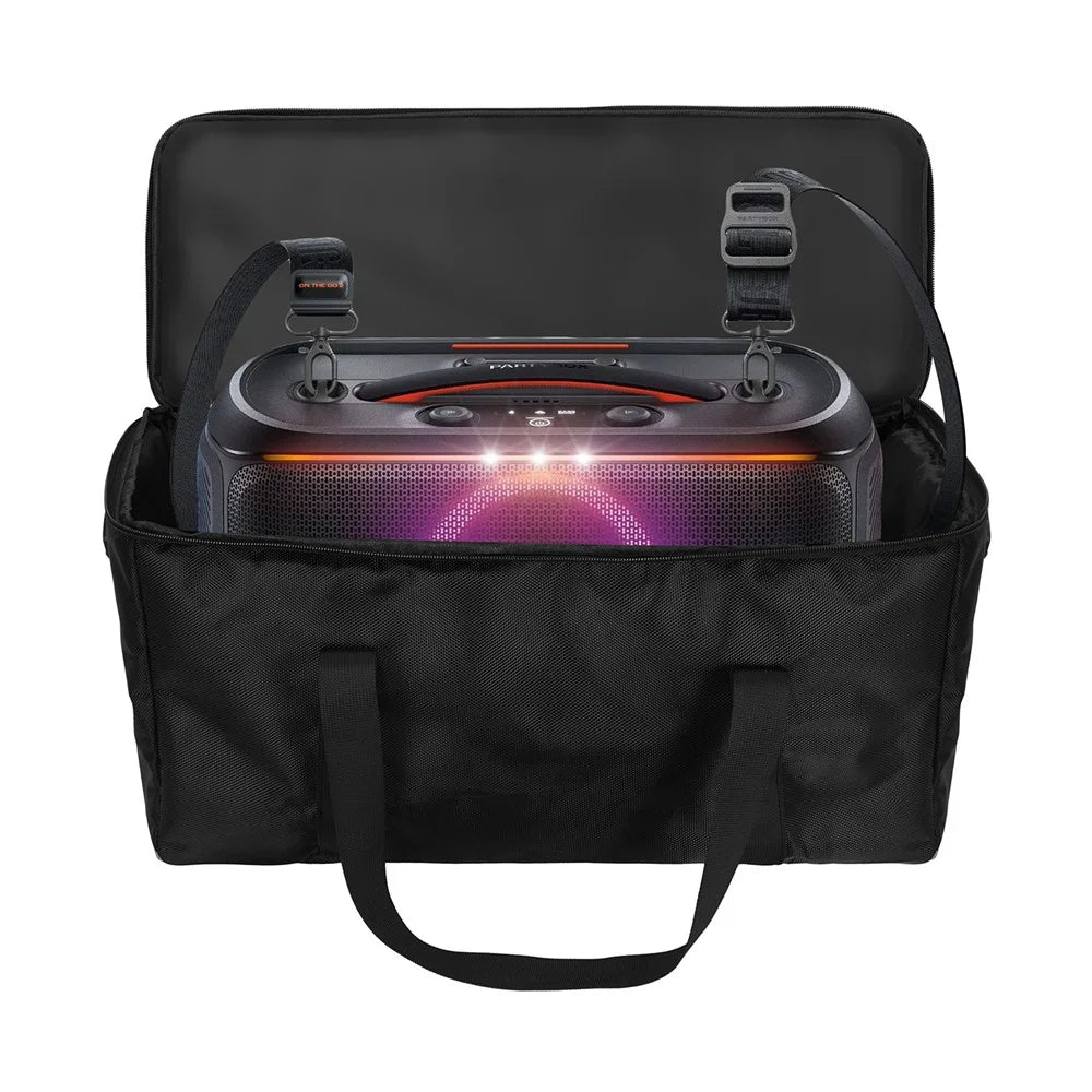 For JBL PartyBox On-The-Go 2 Speaker Carrying Case Dust-Proof Portable Storage Bag Shock Protection with Shoulder Strap - 4