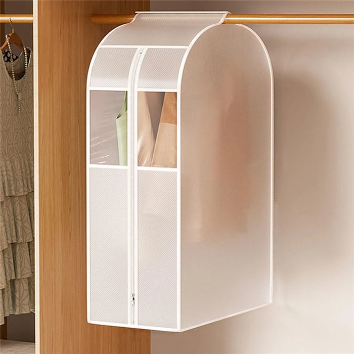 Clothes Garment Cover 30 x 60 x 90cm Hanging Dust Bag For Wardrobe Storage Clear Window - 1