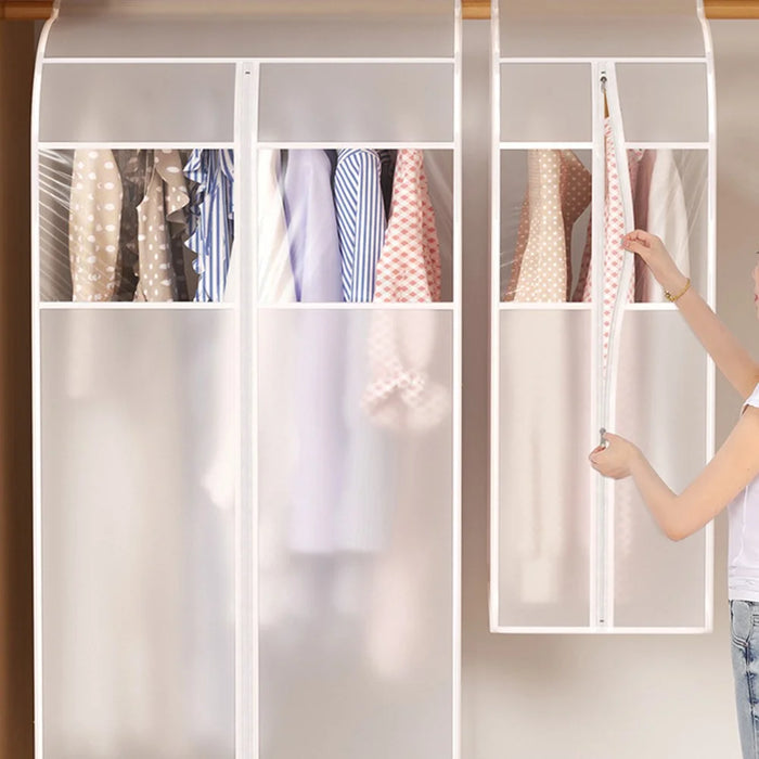 Clothes Garment Cover 30 x 60 x 90cm Hanging Dust Bag For Wardrobe Storage Clear Window - 2