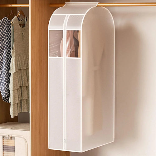 Clothes Garment Cover 30 x 60 x 120cm Hanging Dust Bag For Wardrobe Storage Clear Window - 1