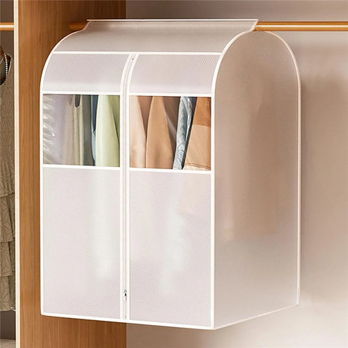 Clothes Garment Cover 60 x 60 x 90cm Hanging Dust Bag For Wardrobe Storage Clear Window - 1