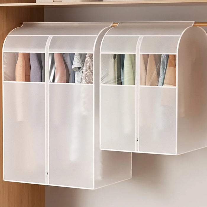 Clothes Garment Cover 60 x 60 x 120cm Hanging Dust Bag For Wardrobe Storage Clear Window - 2
