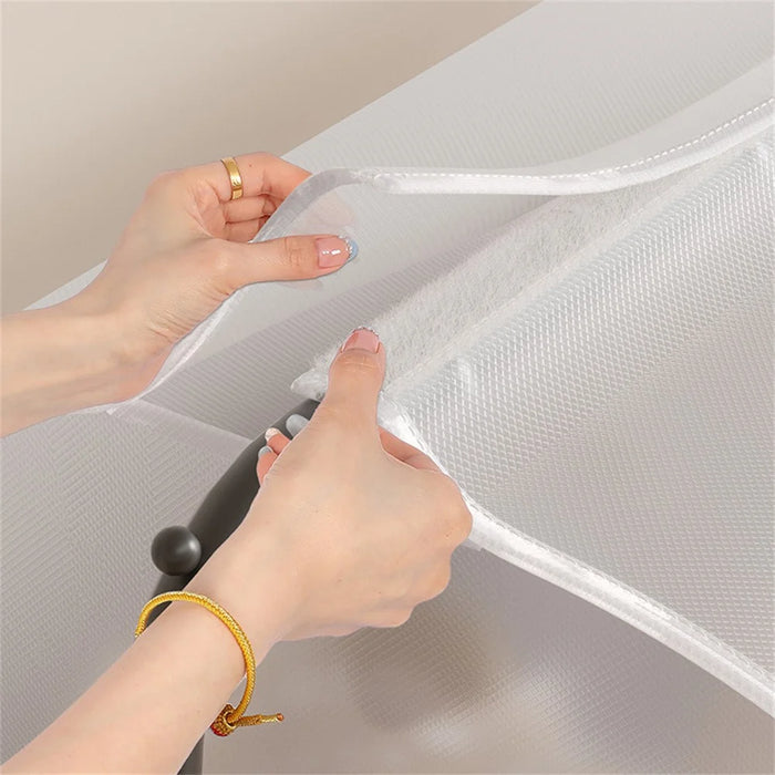 Clothes Garment Cover 60 x 60 x 120cm Hanging Dust Bag For Wardrobe Storage Clear Window - 6